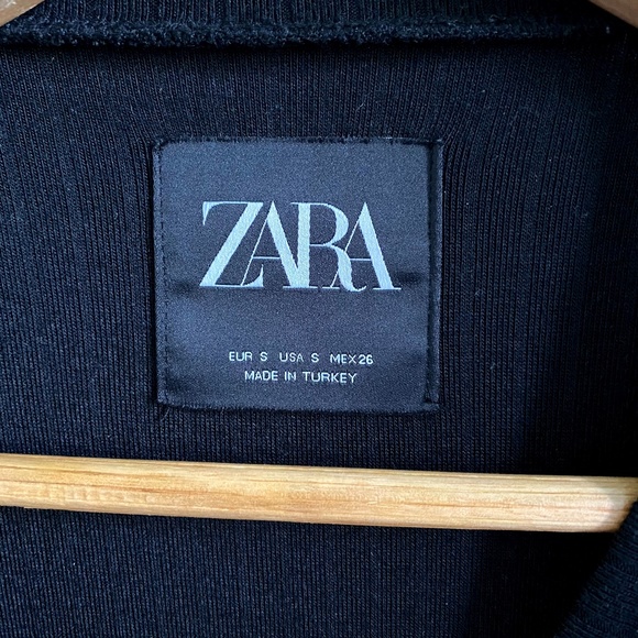 Zara Women Textured Dress in Black - Picture 4 of 8